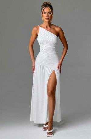 Babyboo Claudia Maxi Dress White USA | 218-PFANCV