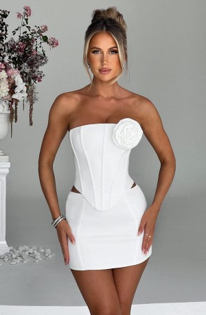 Babyboo Jacquie Corset White USA | 294-SZNDTP