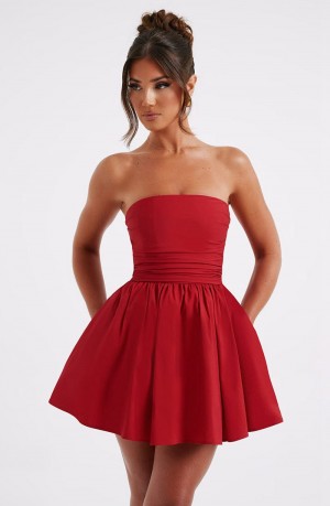 Babyboo Katrina Mini Dress Red USA | 397-XVRAUC