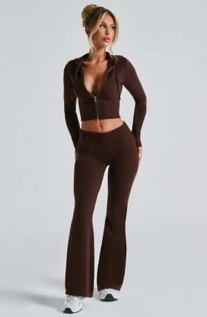 Babyboo Portia Knit Pants Chocolate USA | 406-ELSMTX