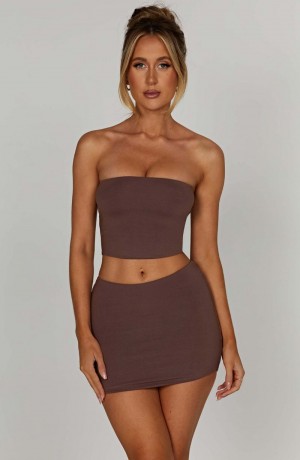 Babyboo Rein Mini Skirt Chocolate USA | 527-GXJOUV