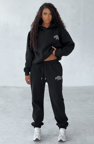 Babyboo Studio Sweatpants Black Charcoal USA | 964-OGKEBL