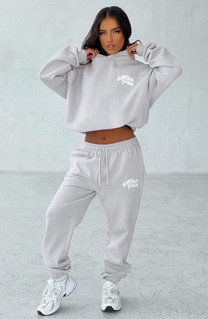 Babyboo Studio Sweatpants Light Grey White USA | 097-IRLMAE