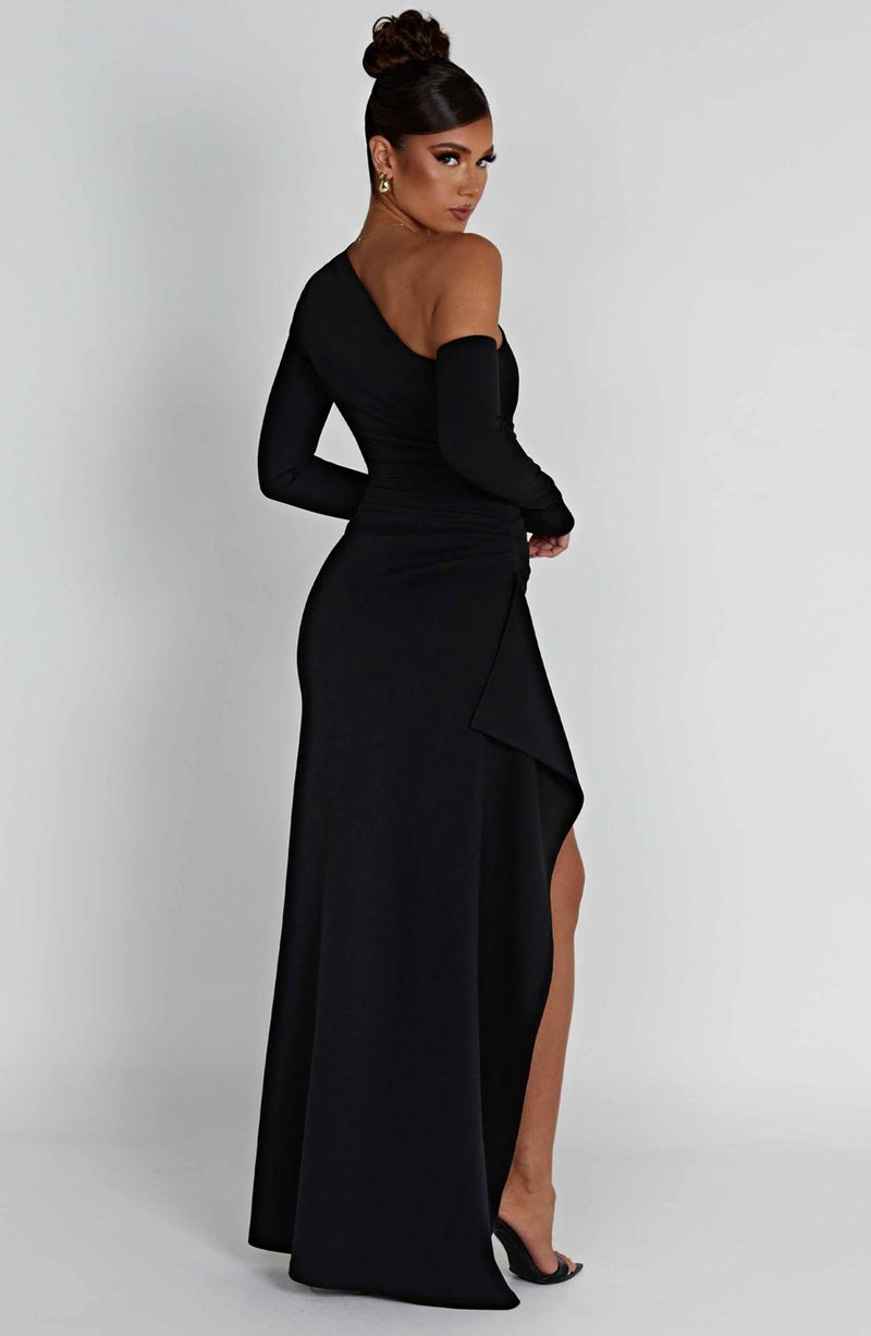 Babyboo Abrielle Maxi Dress Black USA | 214-NFXLHT