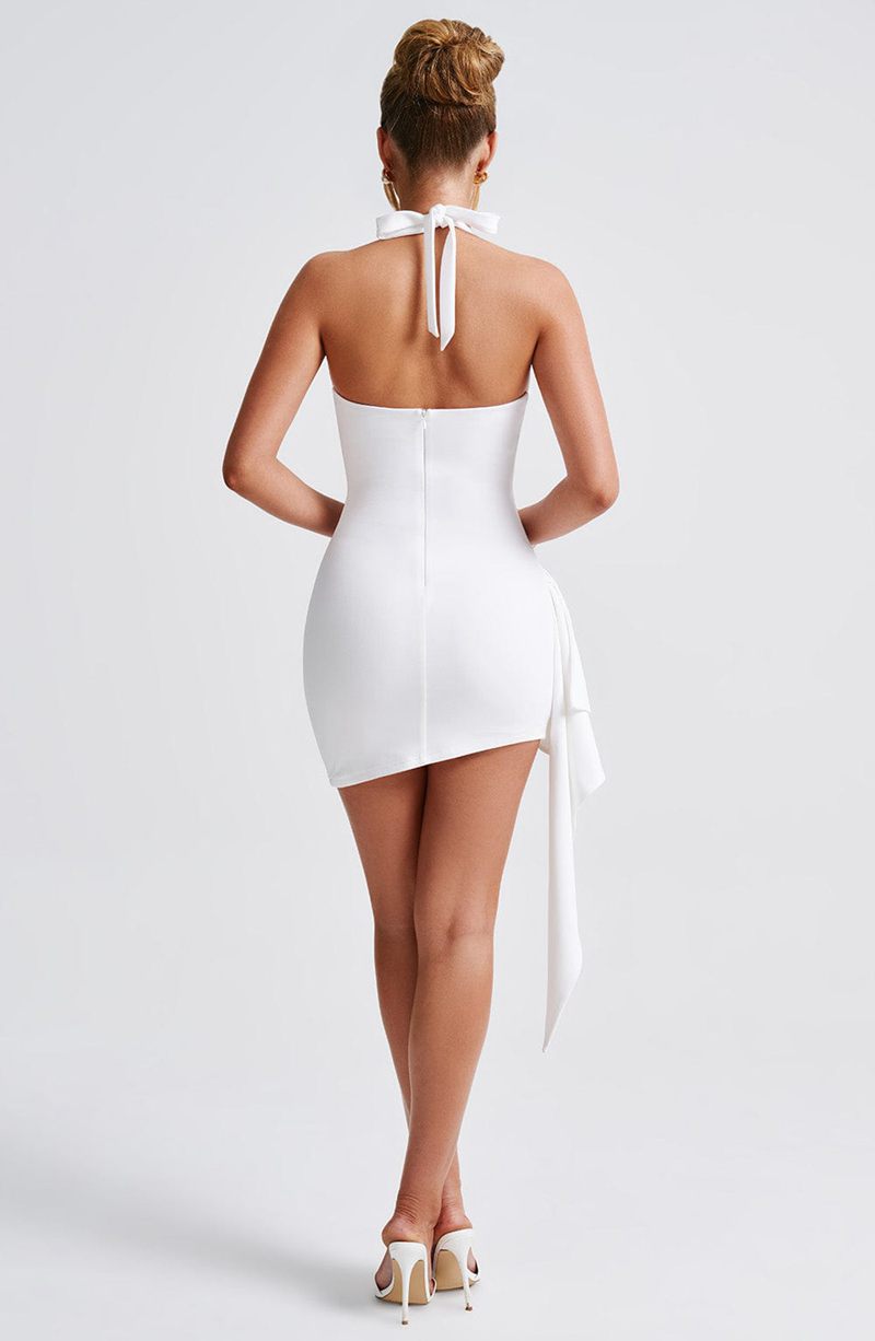 Babyboo Adella Mini Dress White USA | 613-ZJSTAX