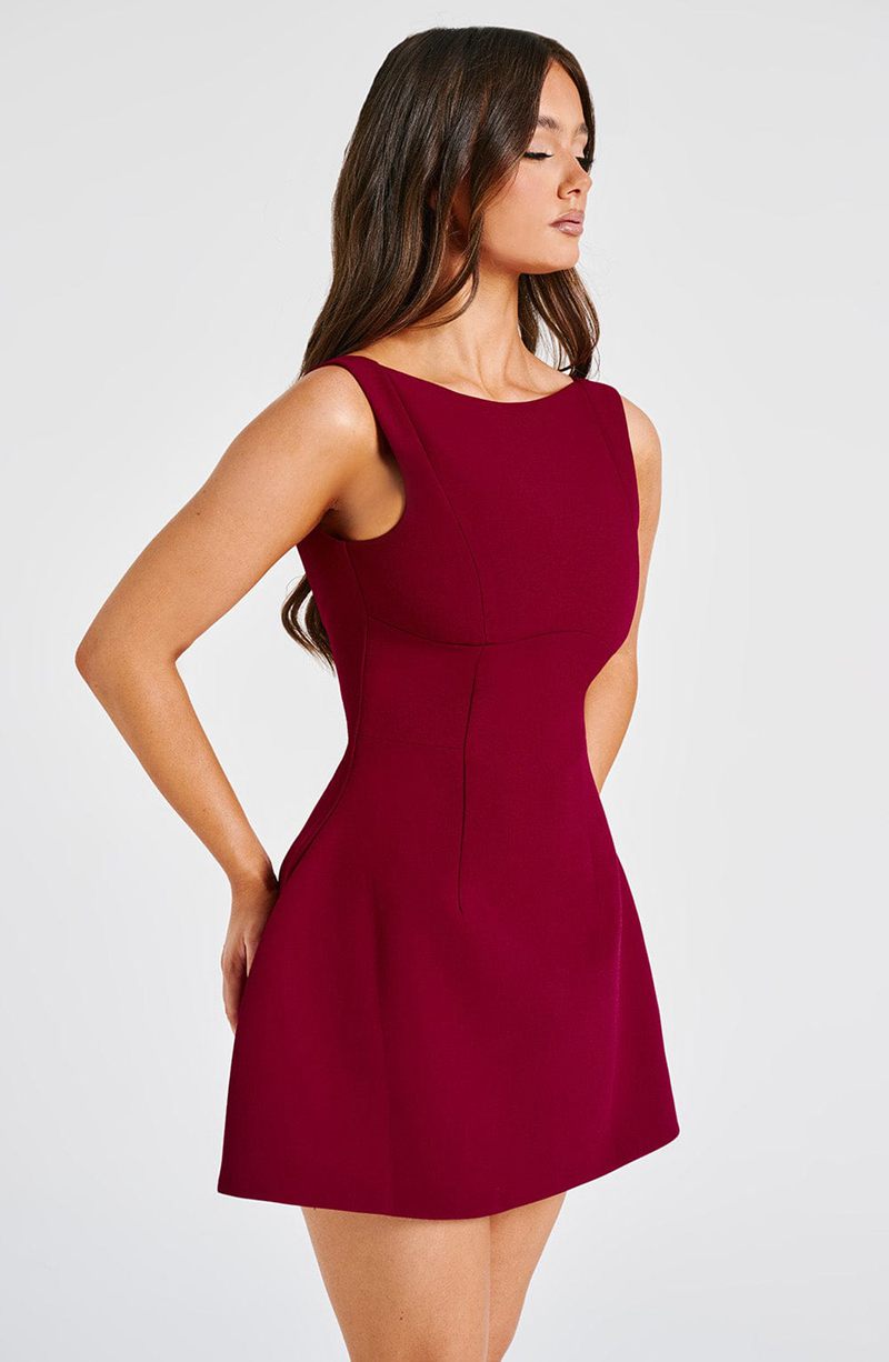 Babyboo Alana Mini Dress Wine USA | 063-MDHQIP