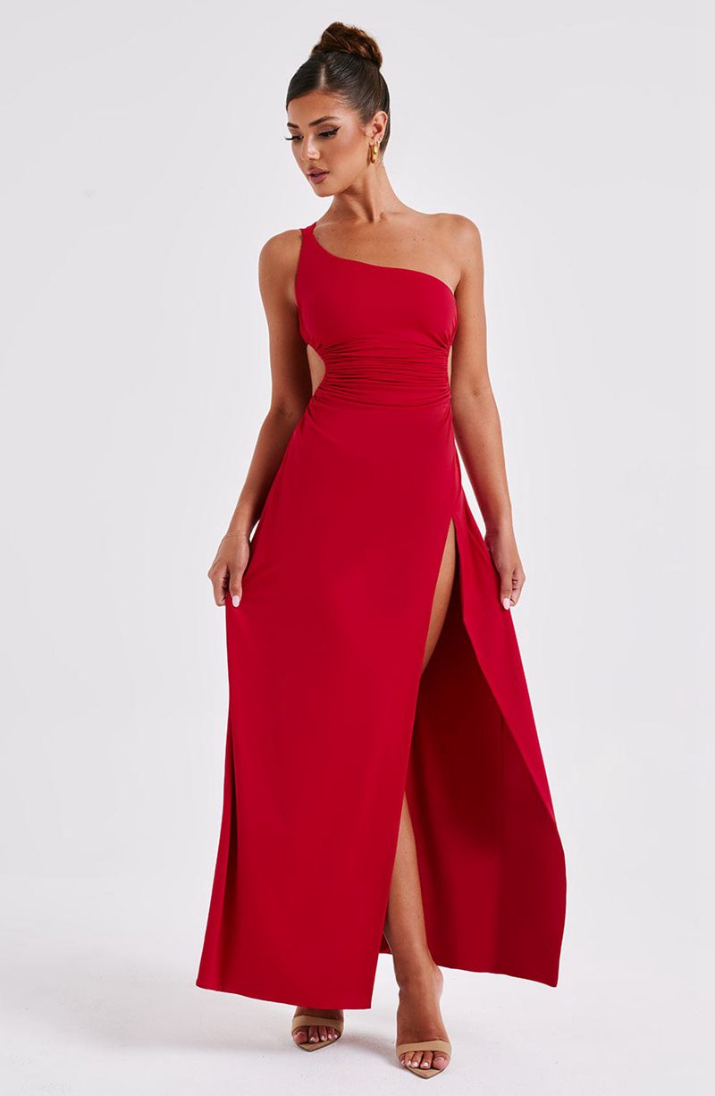 Babyboo Alecia Maxi Dress Red USA | 186-PNBRQX