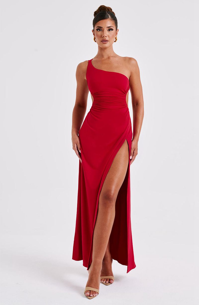 Babyboo Alecia Maxi Dress Red USA | 186-PNBRQX