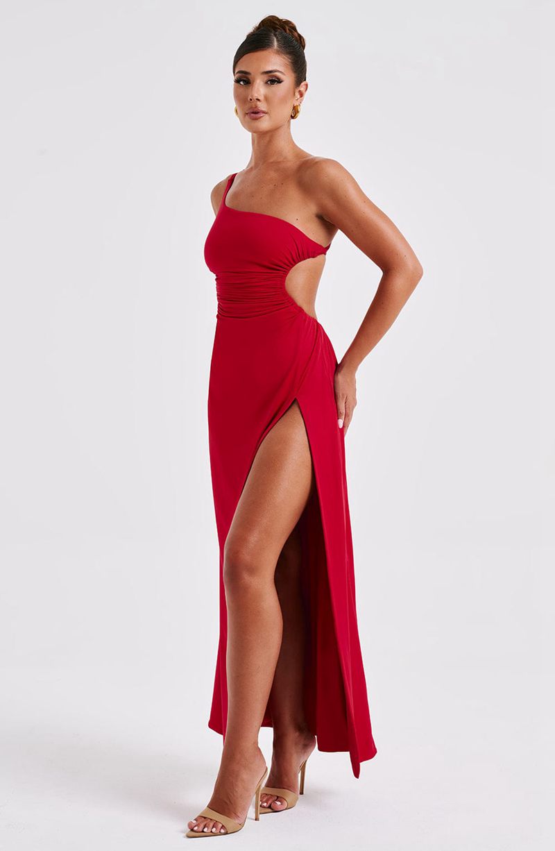 Babyboo Alecia Maxi Dress Red USA | 186-PNBRQX