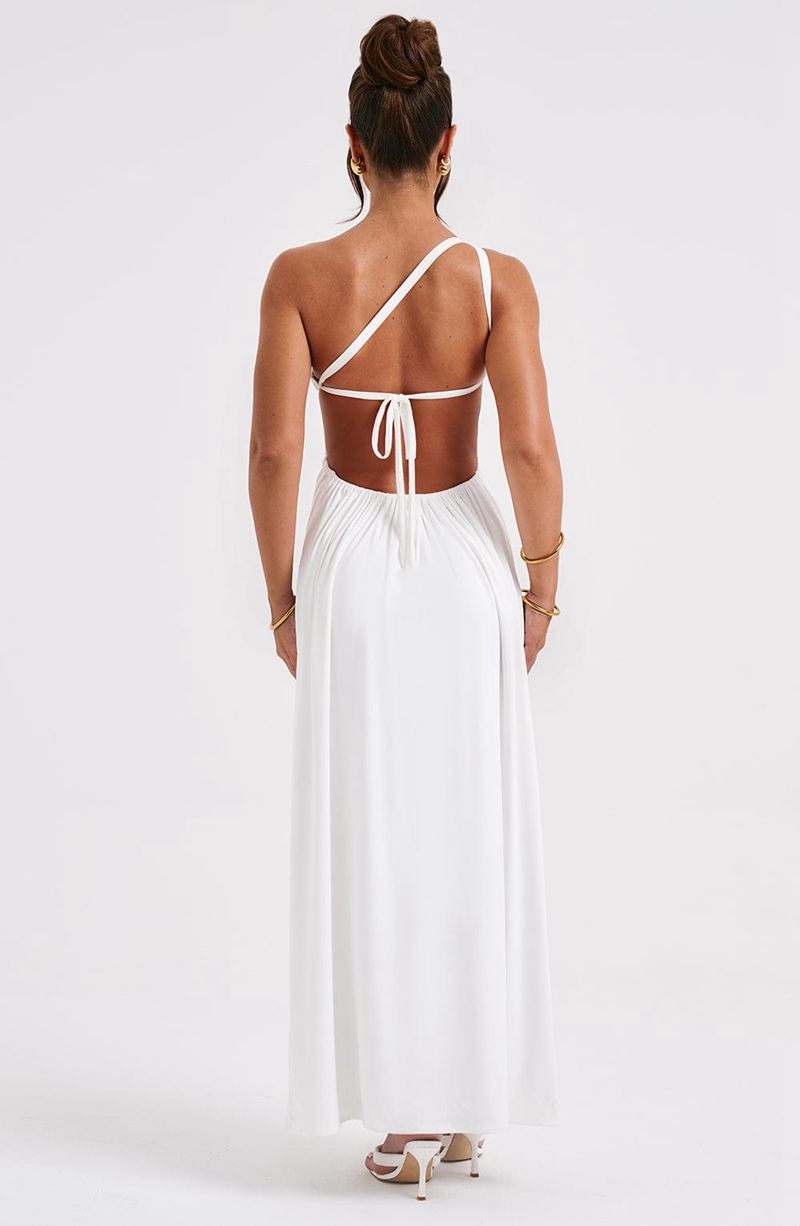 Babyboo Alecia Maxi Dress White USA | 396-GONDJT