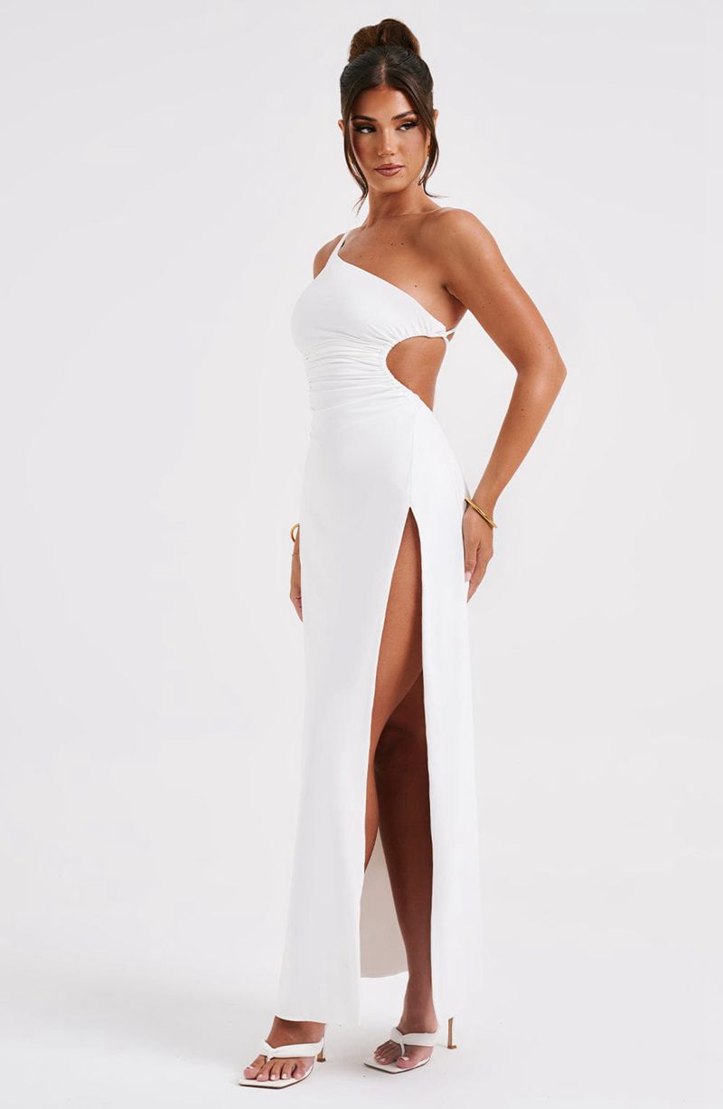 Babyboo Alecia Maxi Dress White USA | 396-GONDJT