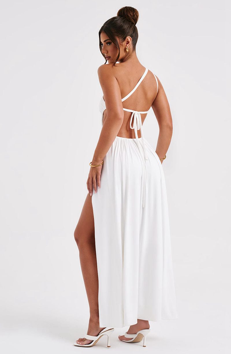 Babyboo Alecia Maxi Dress White USA | 396-GONDJT