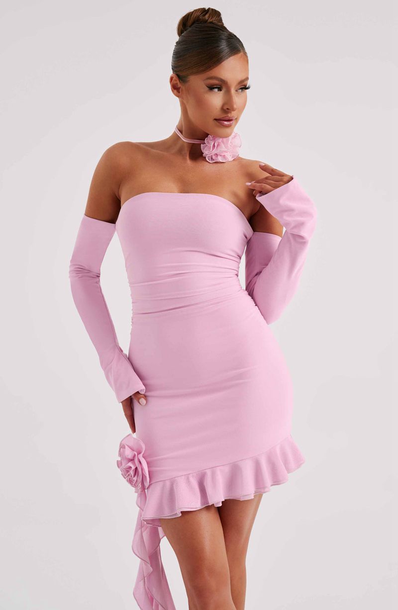 Babyboo Alix Mini Dress Pink USA | 698-ZHAWQU