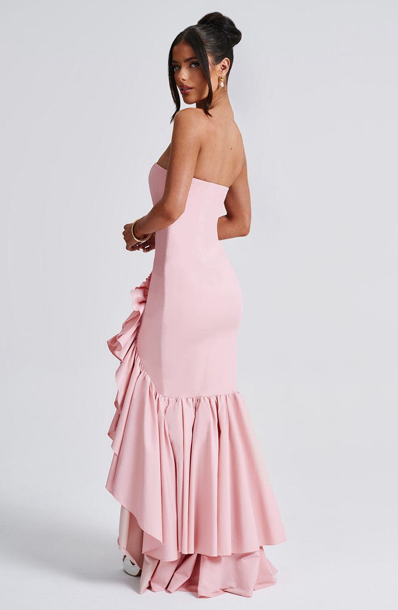 Babyboo Angelina Maxi Dress Blush USA | 463-DBGOMS