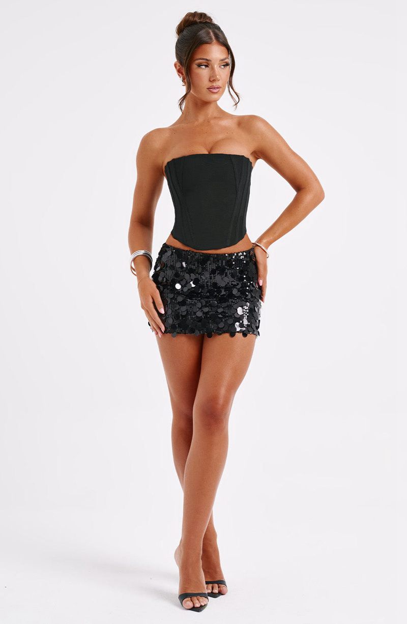 Babyboo Anissa Mini Skirt Black USA | 854-CXBMIO