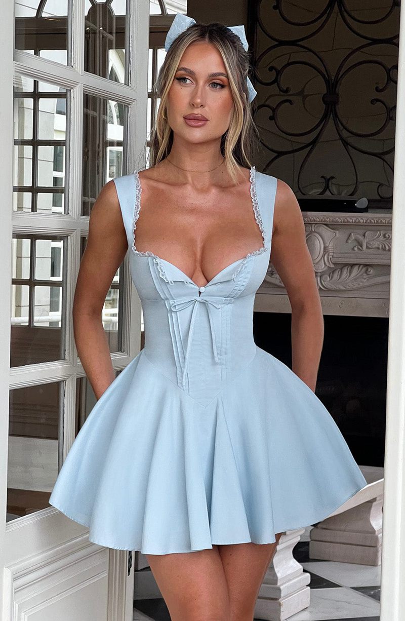 Babyboo Antonella Mini Dress Blue USA | 196-LEUSKR