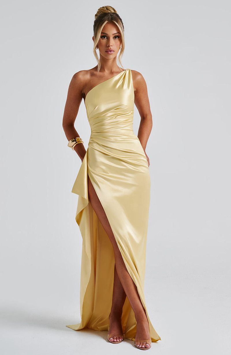 Babyboo Ariel Maxi Dress Lemon USA | 170-LTJHCN