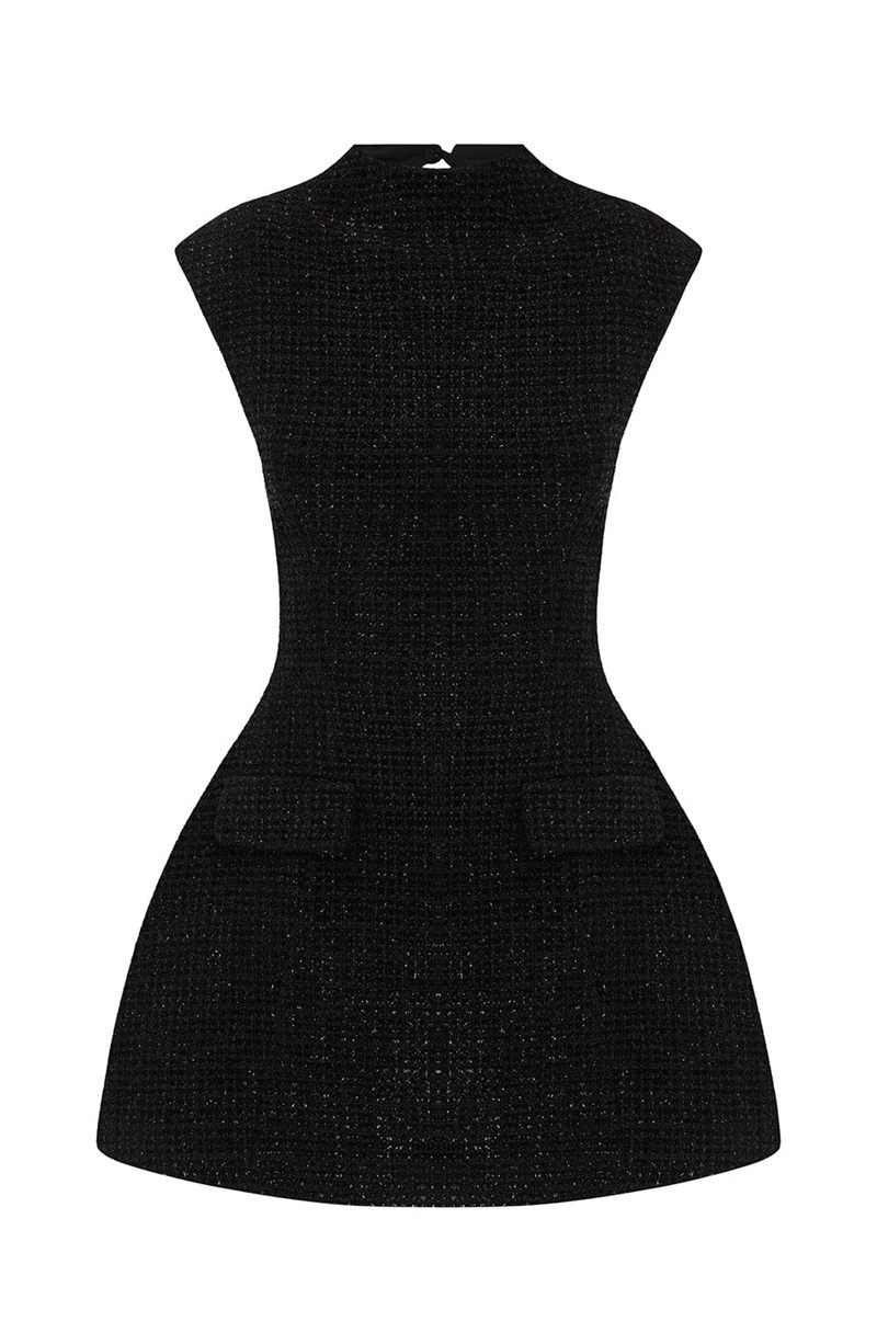 Babyboo Blake Mini Dress Black USA | 318-BCNWED