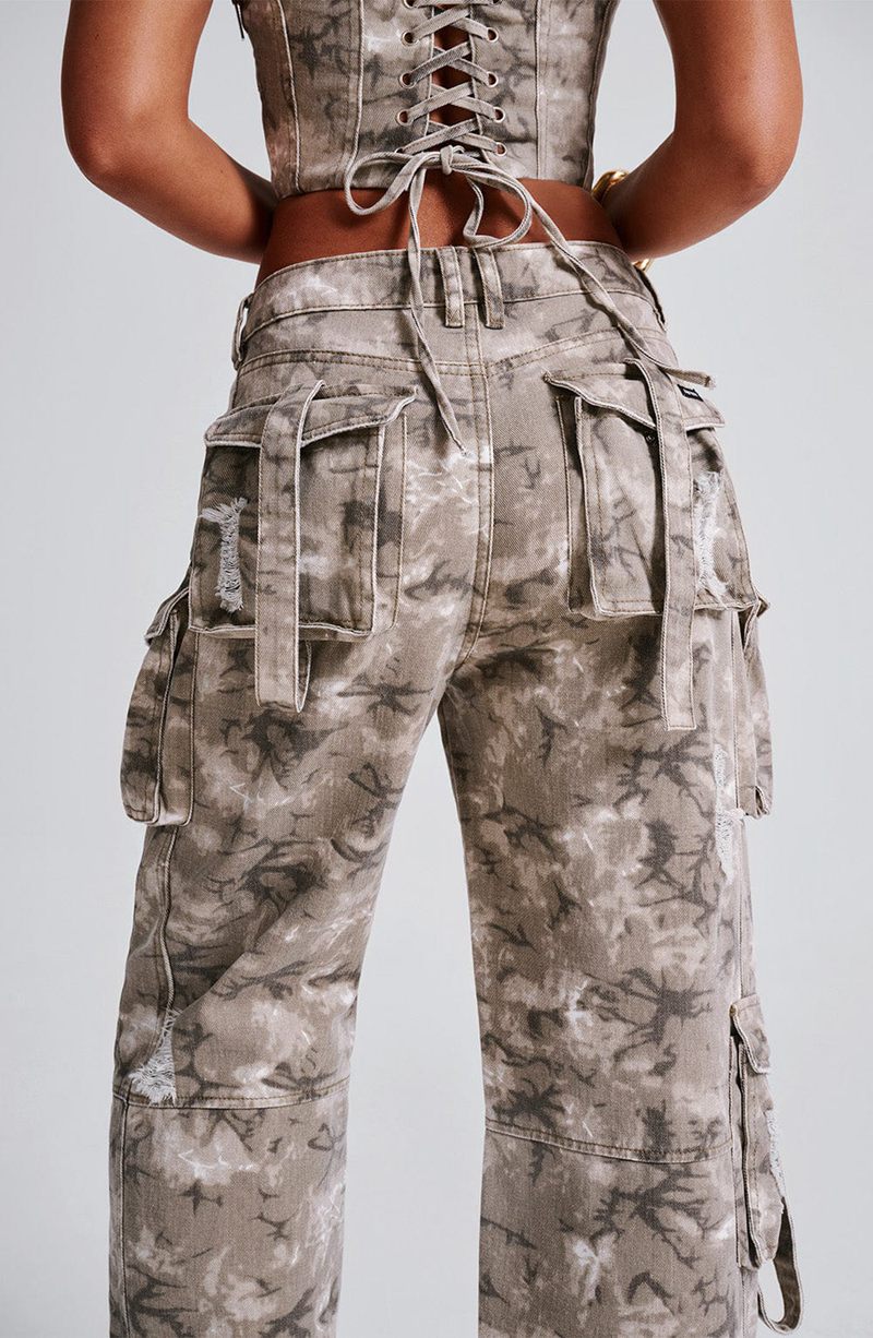 Babyboo Brooklyn Cargo Pant Camo Print USA | 394-AXMDFC