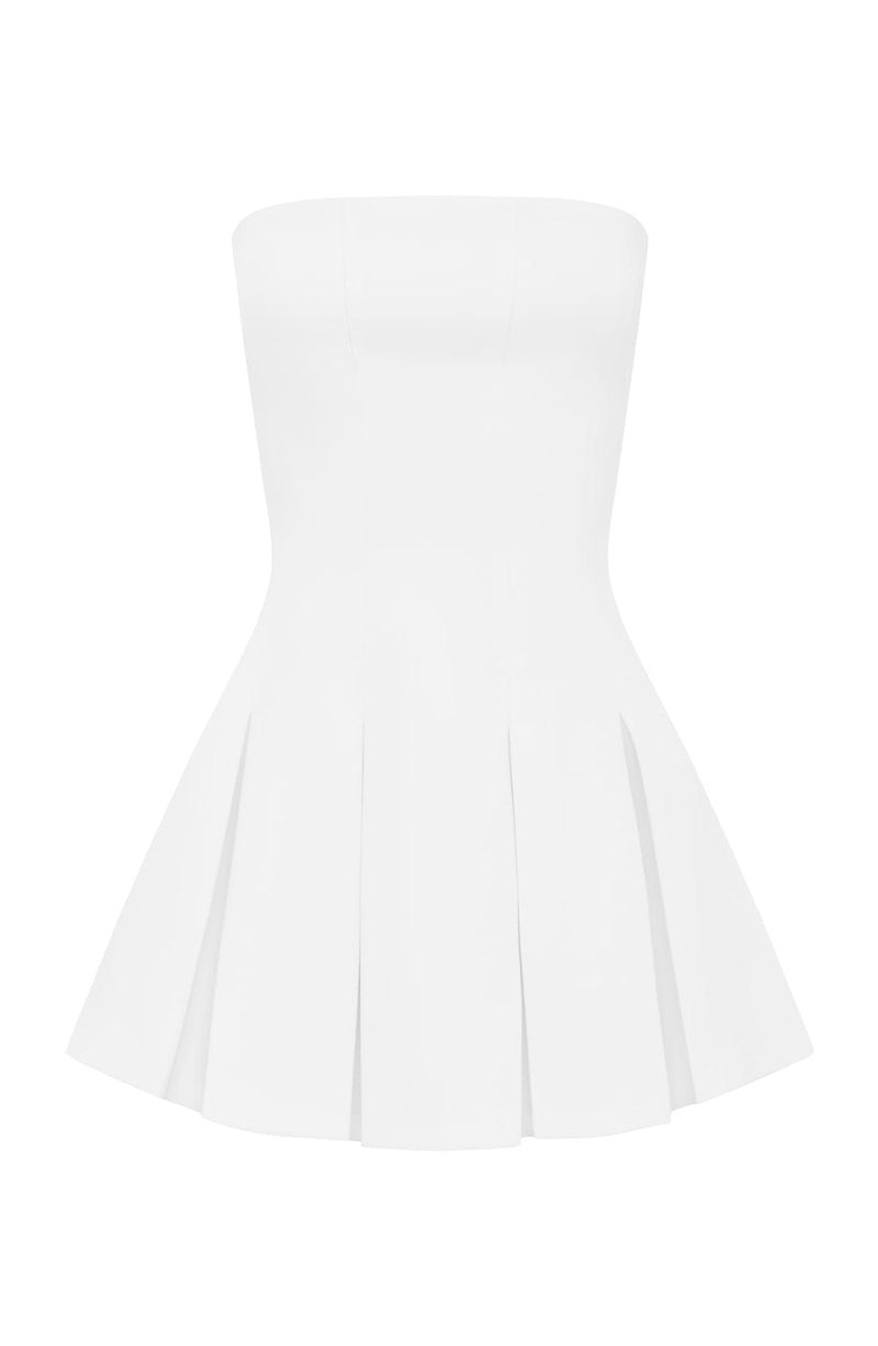 Babyboo Bryony Mini Dress White USA | 685-BMCPGK