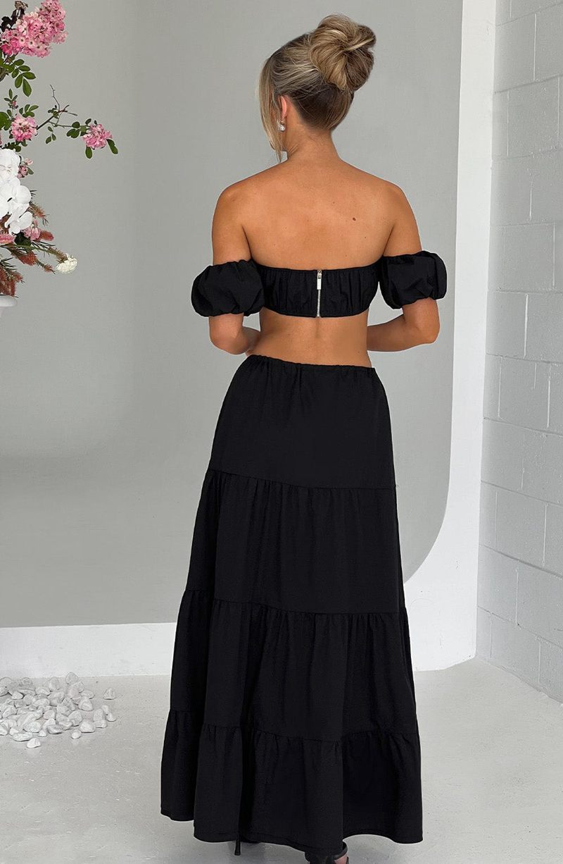 Babyboo Carmen Maxi Skirt Black USA | 921-PTICBV