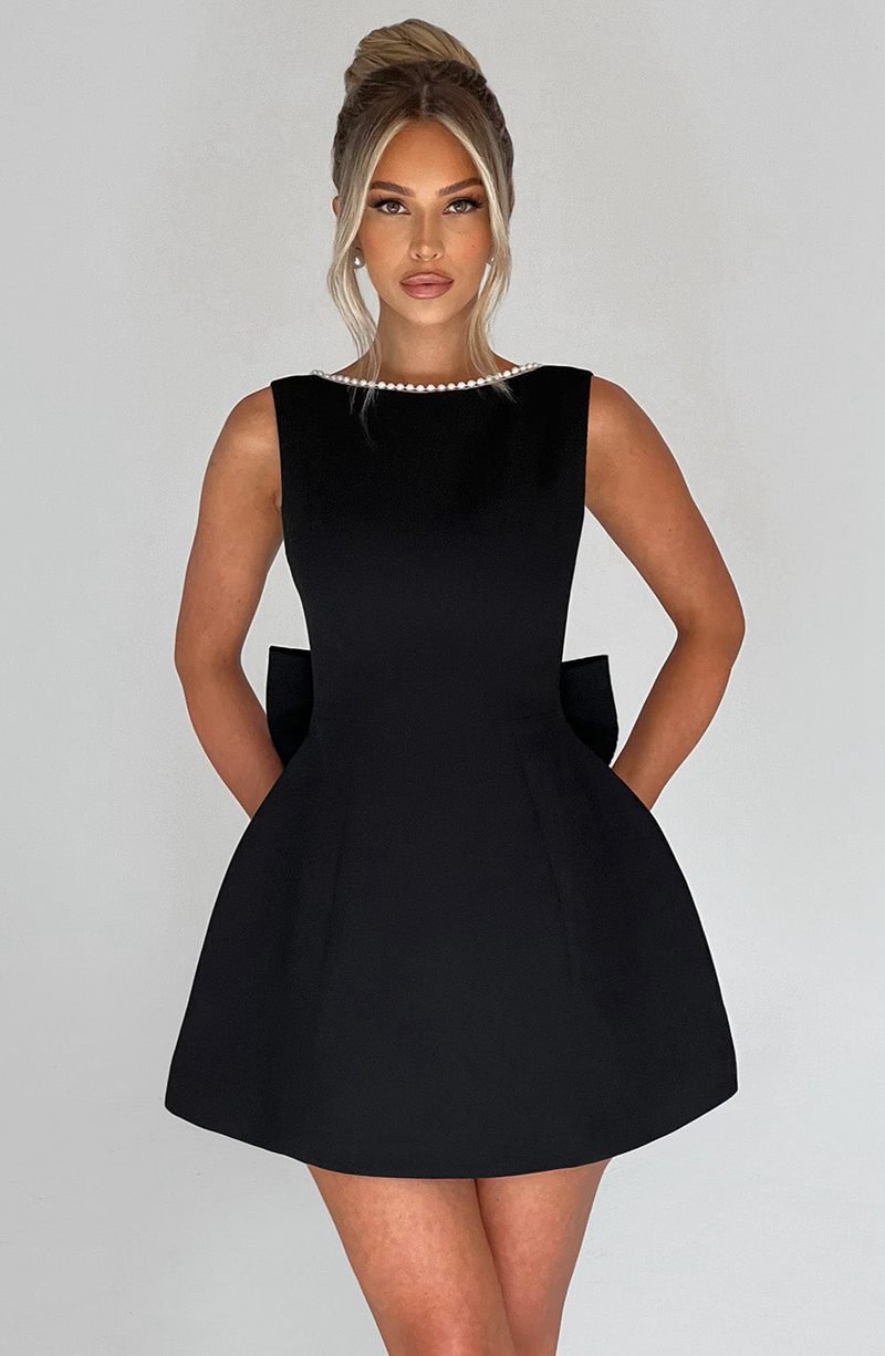 Babyboo Carrie Mini Dress Black USA | 538-NBALSC