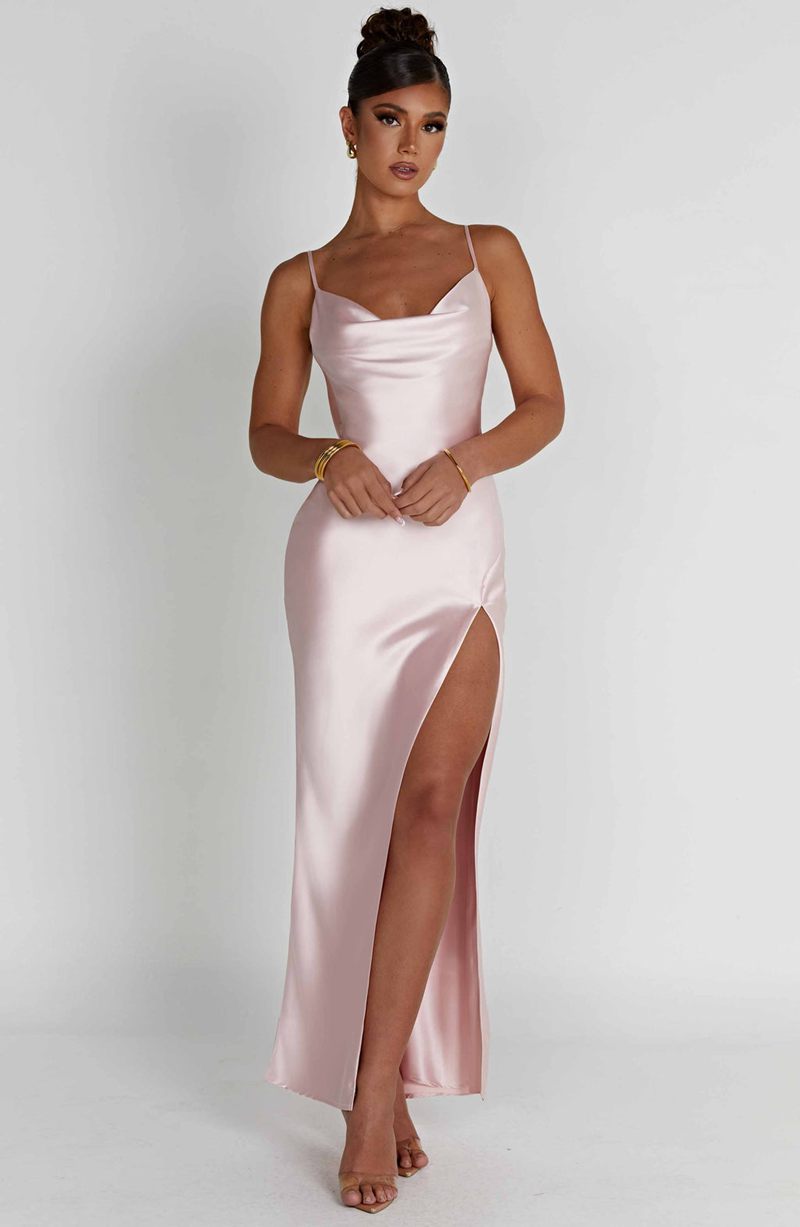 Babyboo Celestina Maxi Dress Blush USA | 756-CDHYGU