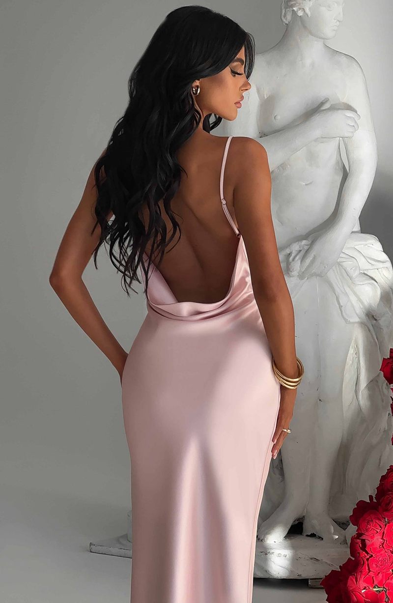 Babyboo Celestina Maxi Dress Blush USA | 756-CDHYGU