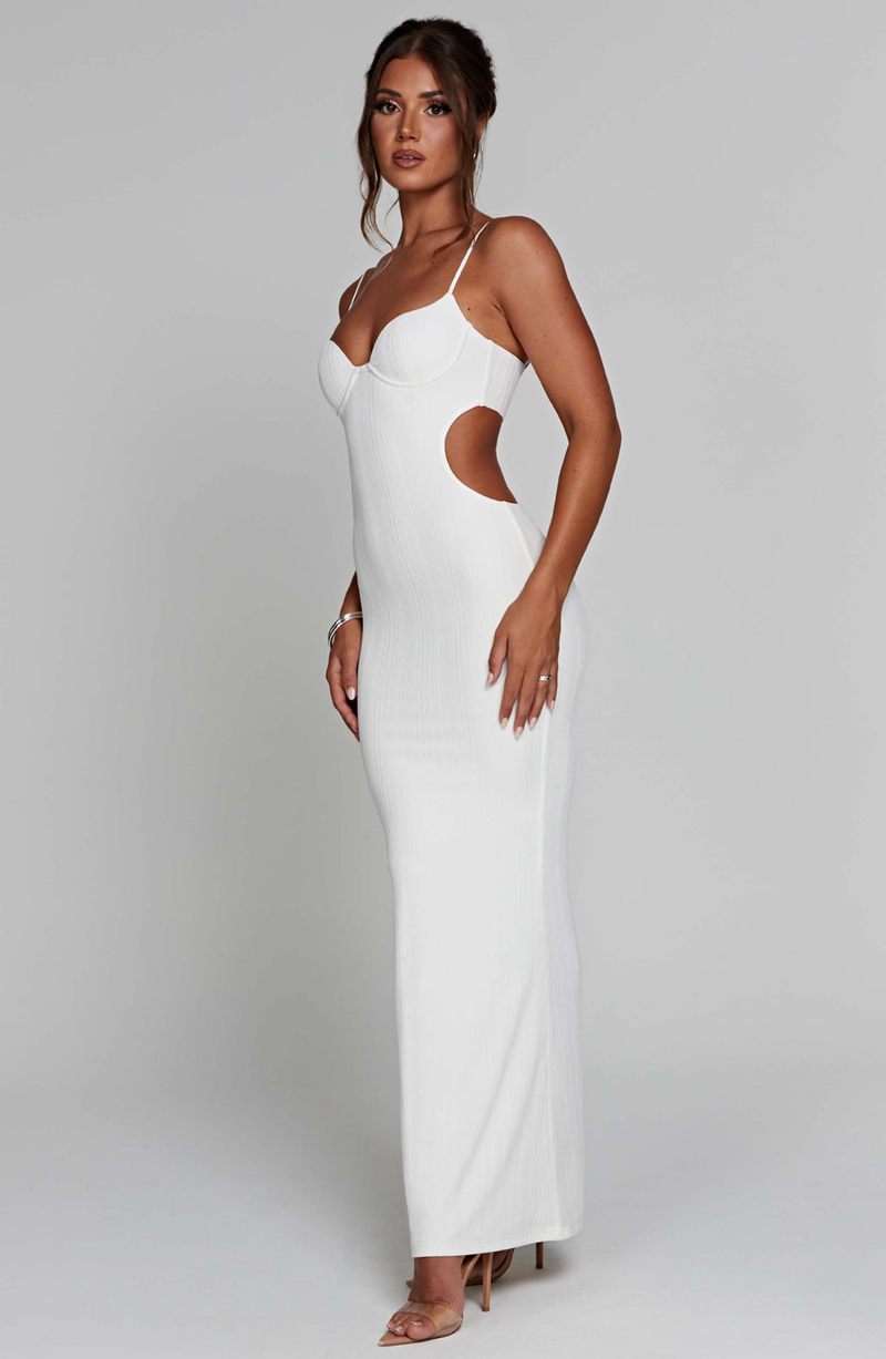 Babyboo Celine Maxi Dress White USA | 529-WRFJNT