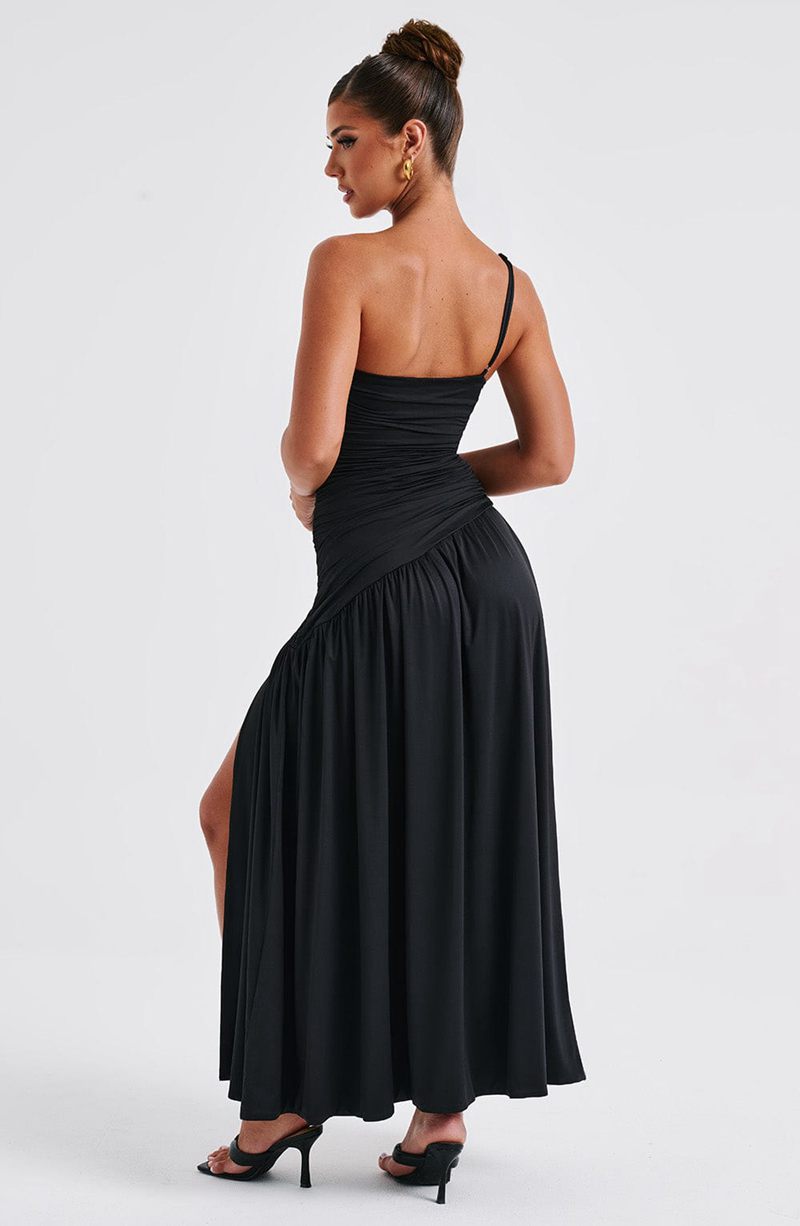 Babyboo Claudia Maxi Dress Black USA | 350-XVLBWI