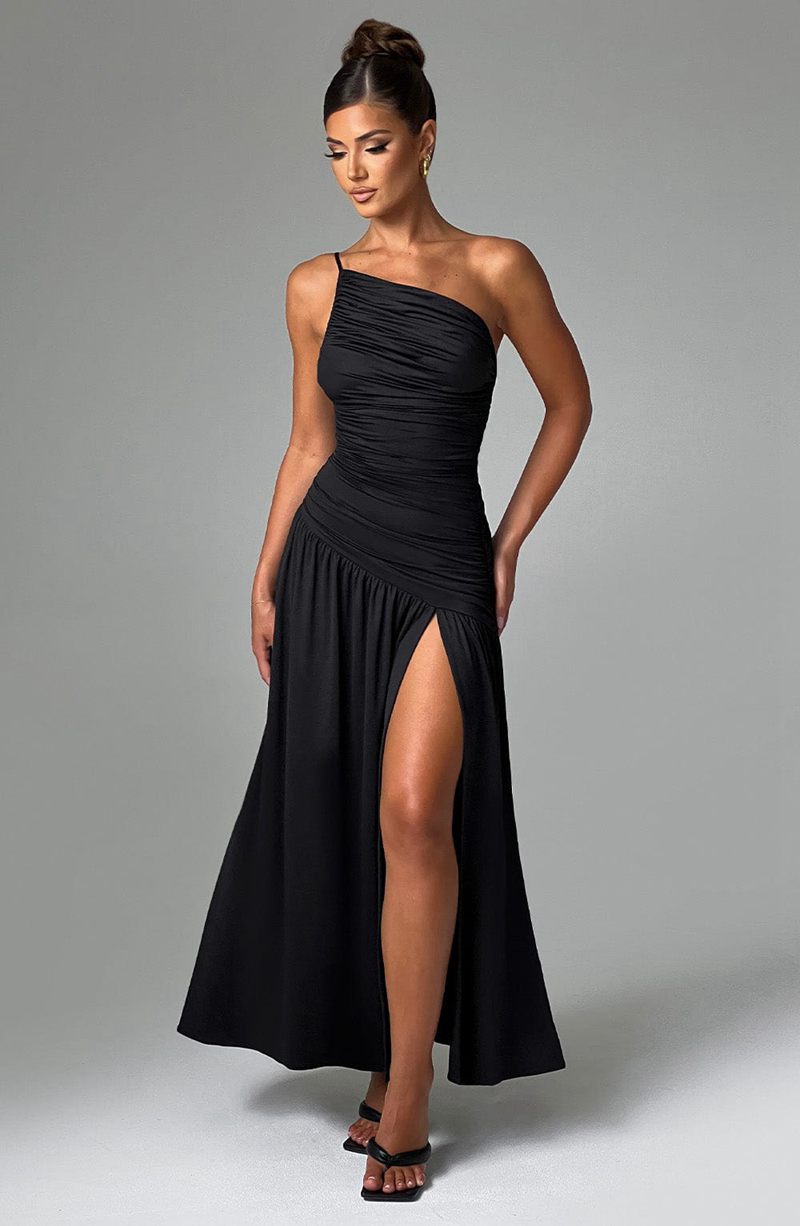 Babyboo Claudia Maxi Dress Black USA | 350-XVLBWI