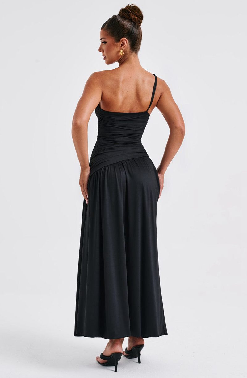 Babyboo Claudia Maxi Dress Black USA | 350-XVLBWI