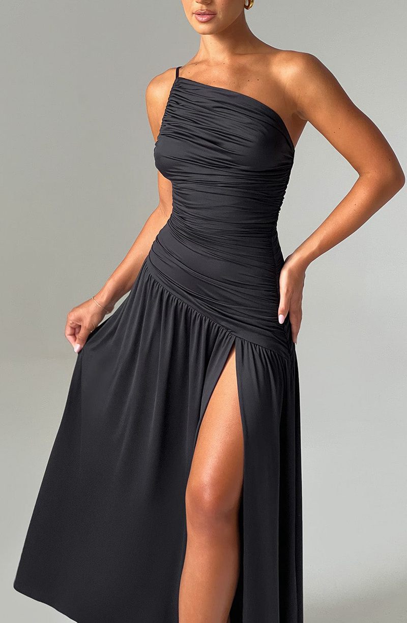 Babyboo Claudia Maxi Dress Black USA | 350-XVLBWI