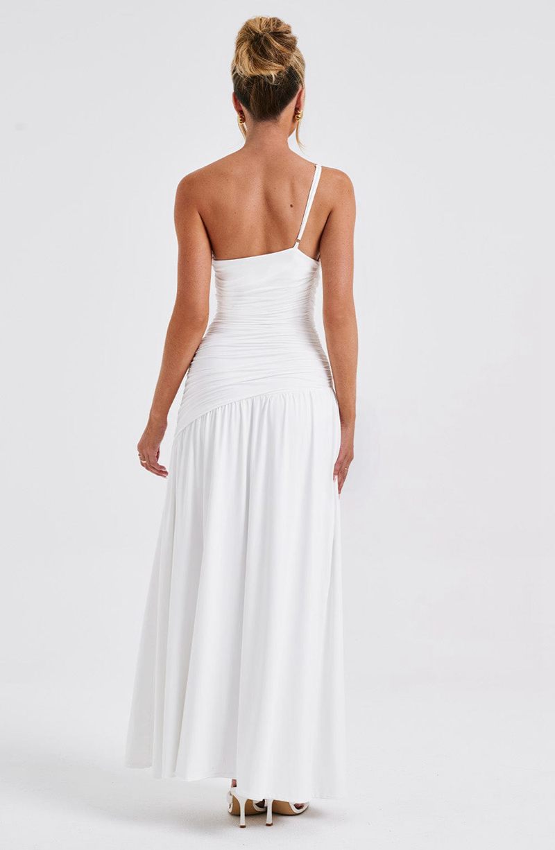 Babyboo Claudia Maxi Dress White USA | 218-PFANCV