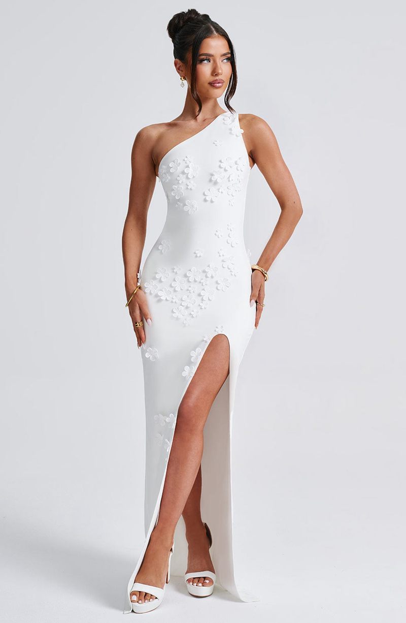 Babyboo Cynthia Maxi Dress White USA | 260-AHOPXW