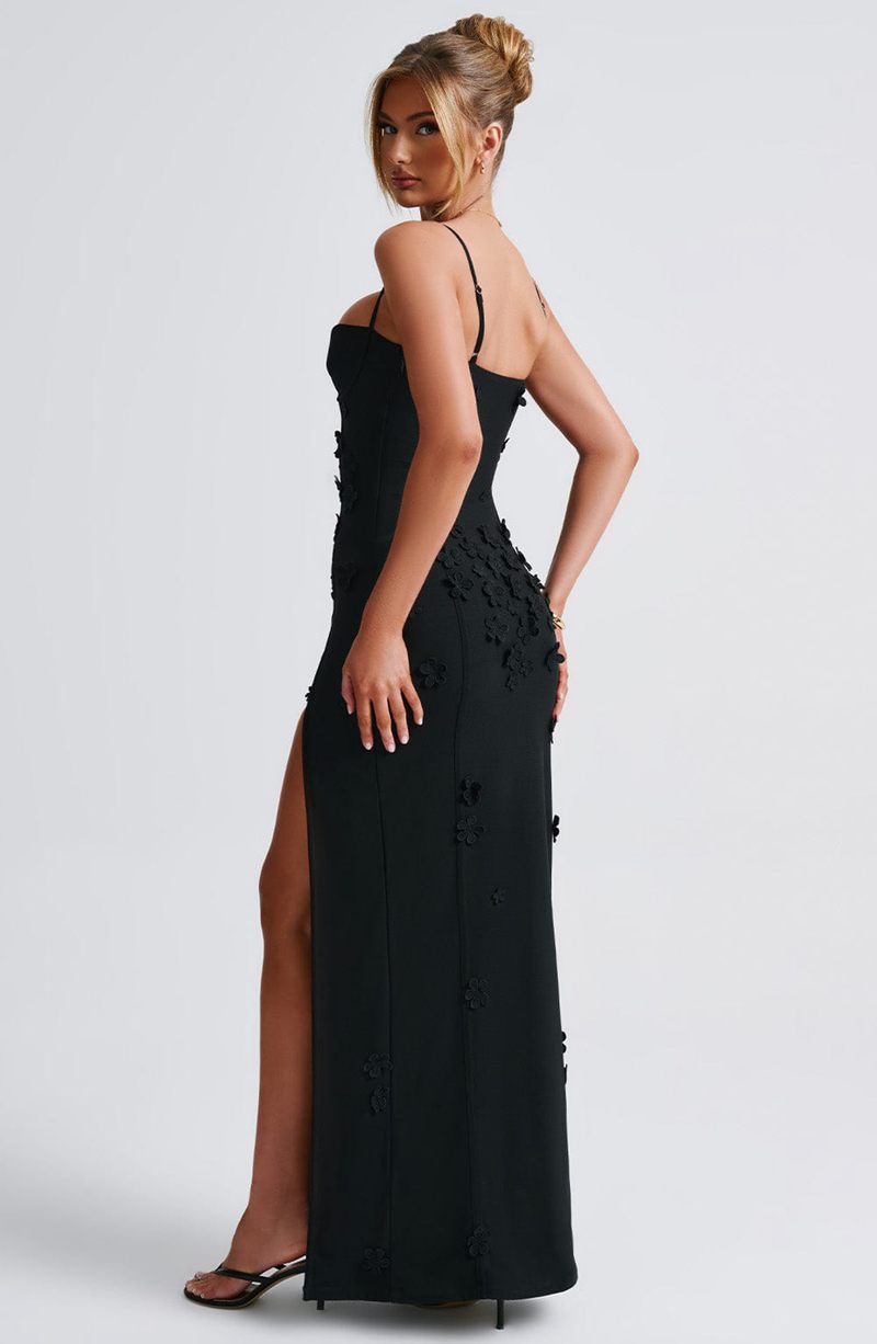 Babyboo Dalary Maxi Dress Black Lined USA | 360-YVXCIR