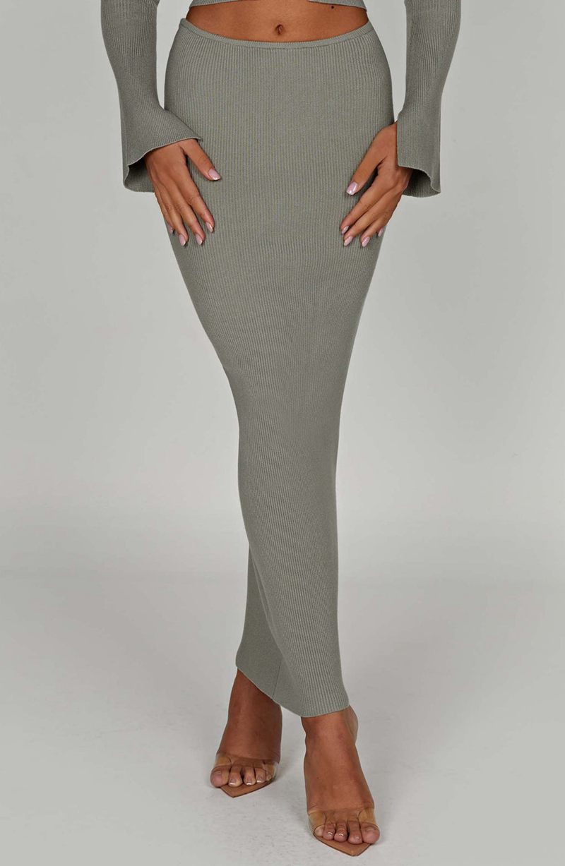 Babyboo Elia Maxi Skirt Khaki USA | 827-WSDZBJ