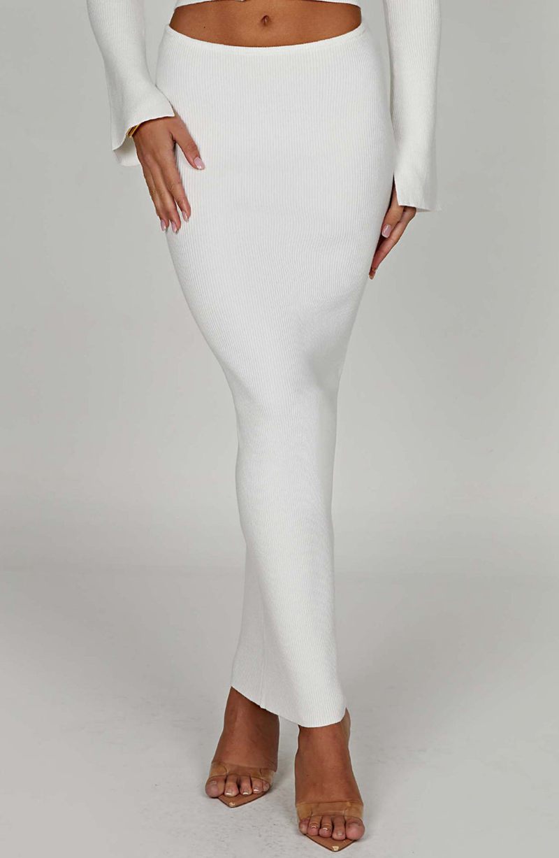 Babyboo Elia Maxi Skirt White USA | 982-YZTVEJ