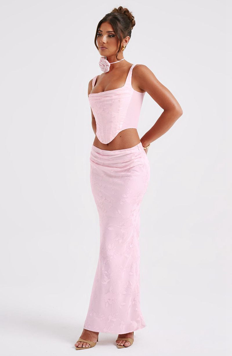 Babyboo Elizabeth Maxi Skirt Blush USA | 607-MACNWE