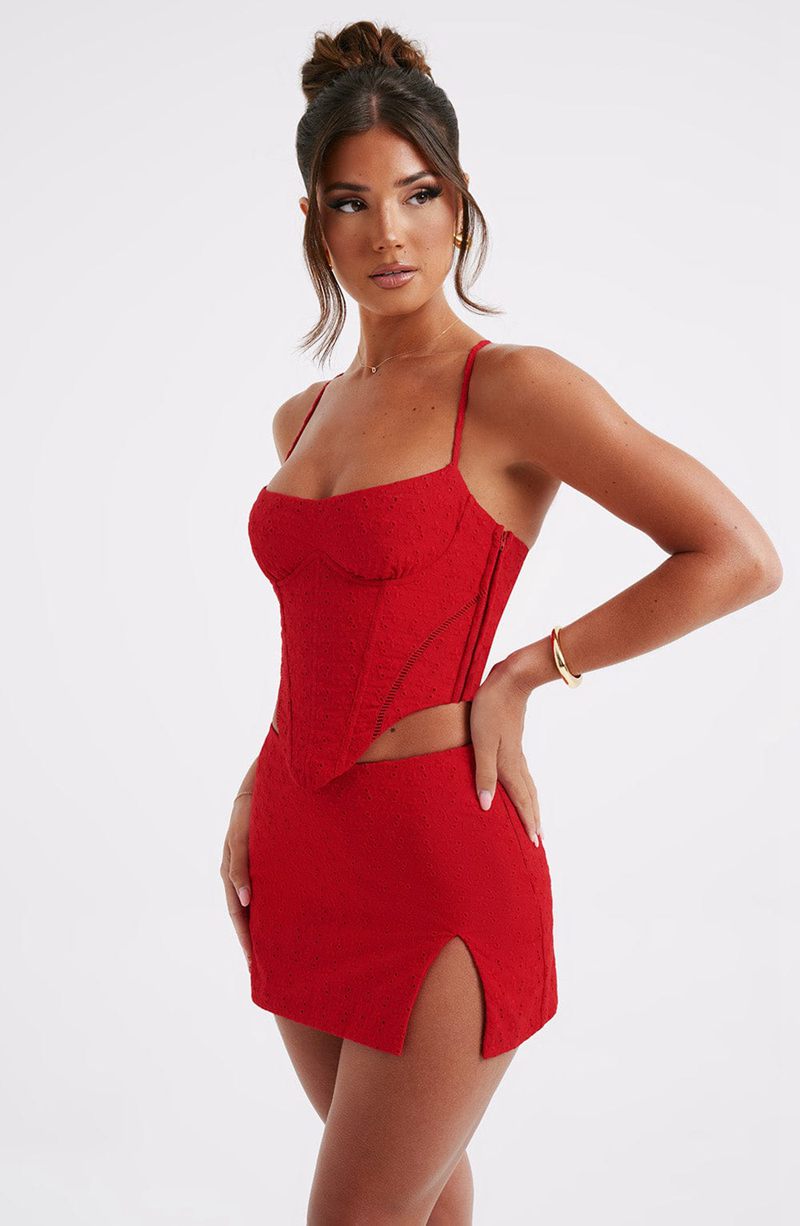 Babyboo Erika Corset Red USA | 350-WOBXFA