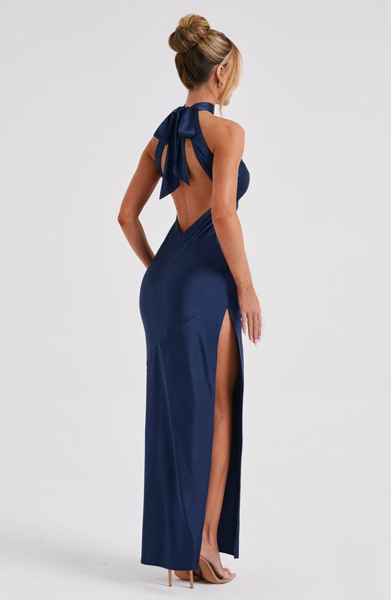 Babyboo Etta Maxi Dress Navy USA | 129-TPAVKM