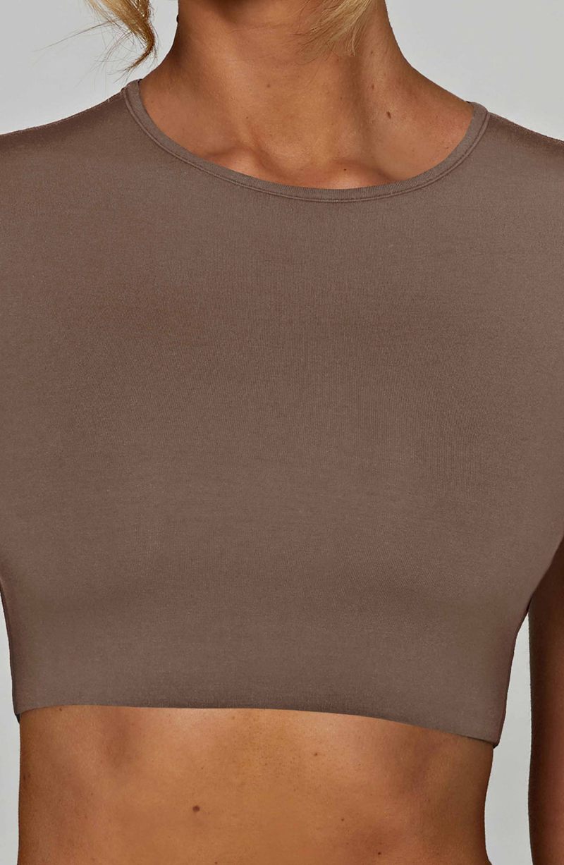 Babyboo Eve Top Mocha USA | 213-XBASEY