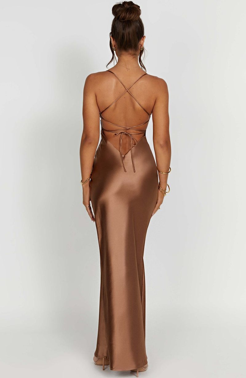 Babyboo Fenty Maxi Dress Chocolate USA | 567-CMNOTZ