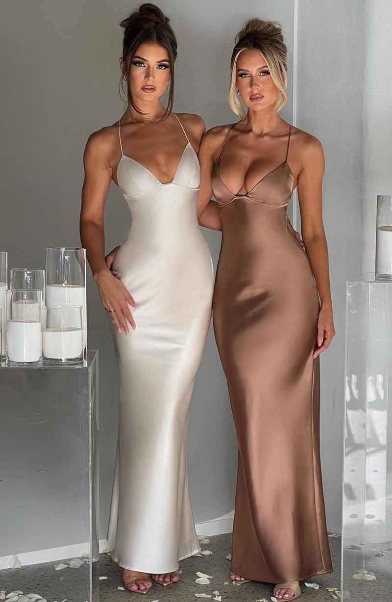 Babyboo Fenty Maxi Dress Chocolate USA | 567-CMNOTZ