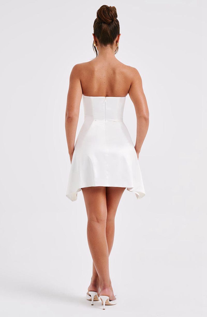 Babyboo Freja Mini Dress White USA | 324-TMBLWV