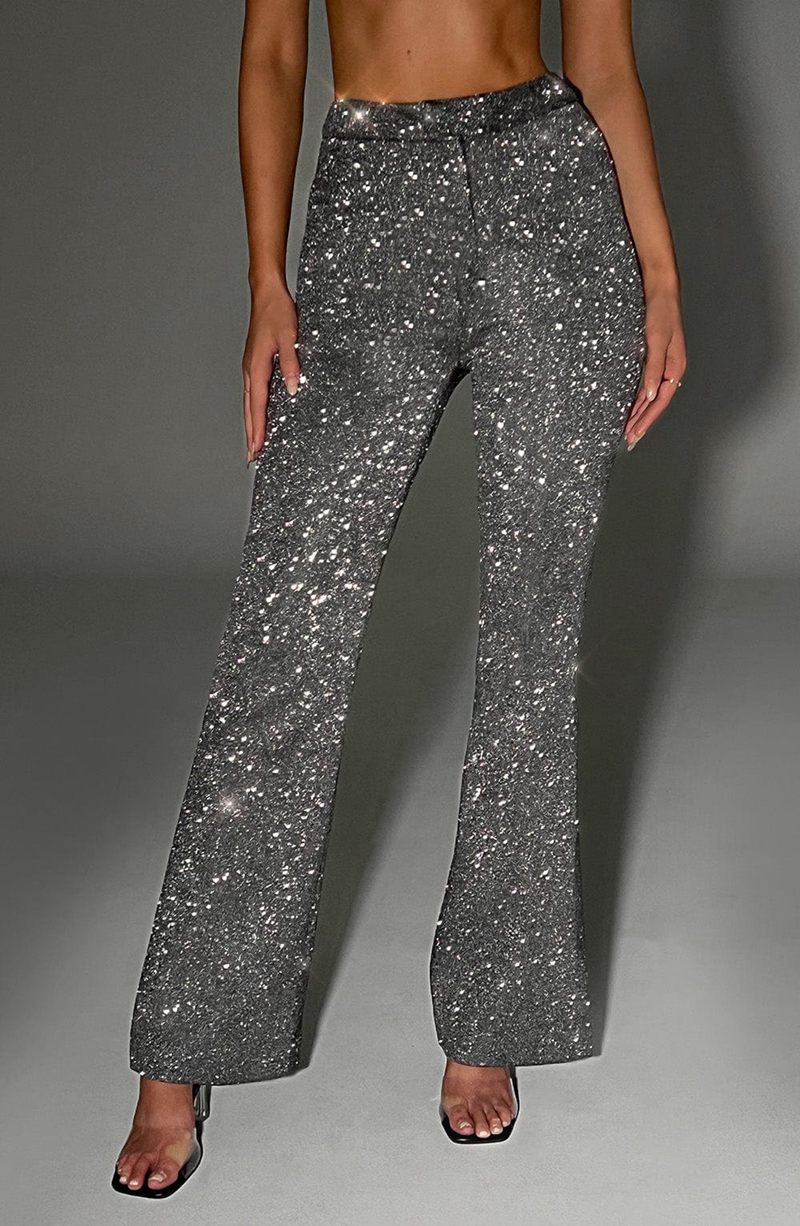 Babyboo Glacia Pant Grey Sparkle USA | 165-FMEYRA