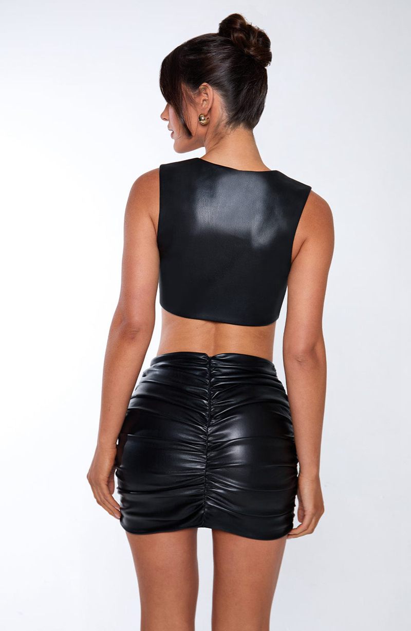 Babyboo Gwen Mini Skirt Black USA | 378-WPUAHJ