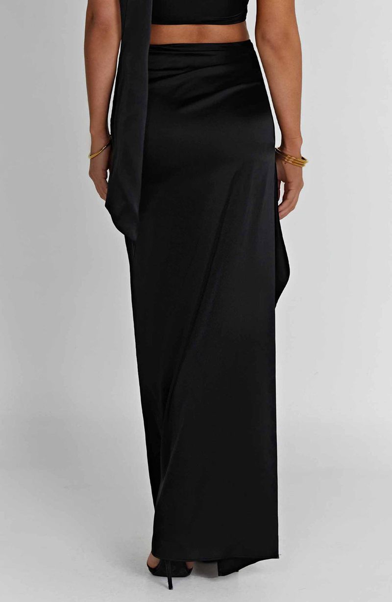 Babyboo Halsey Maxi Skirt Black USA | 278-BZHVWL