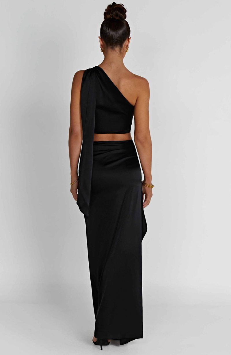 Babyboo Halsey Maxi Skirt Black USA | 278-BZHVWL