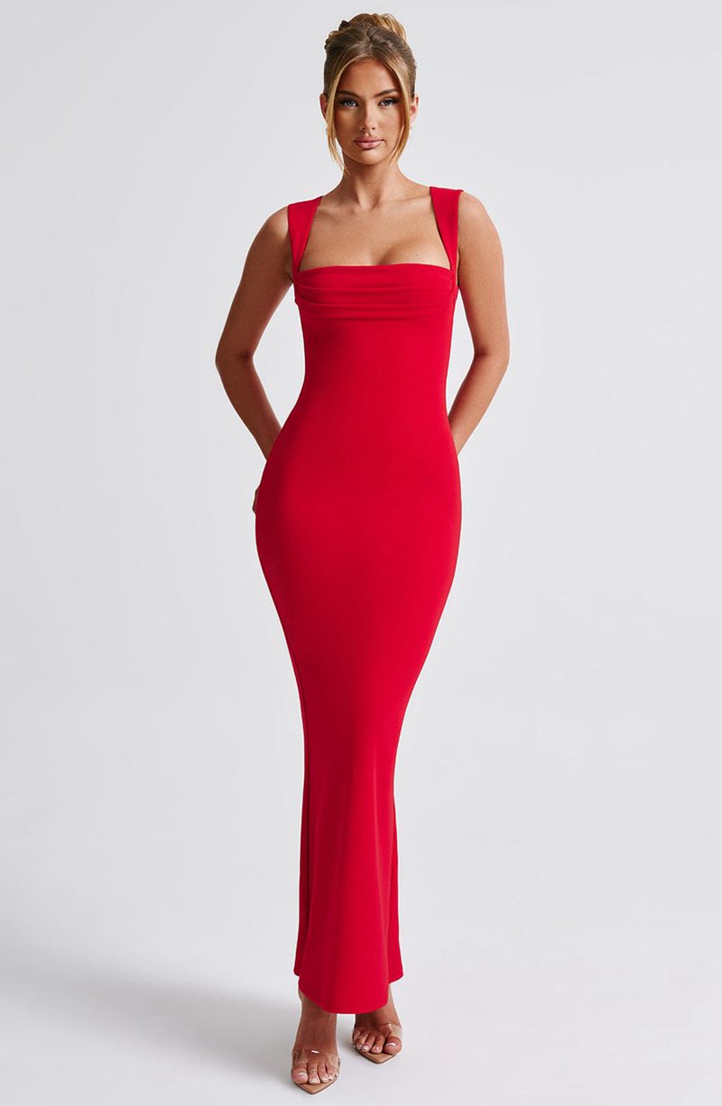 Babyboo Helena Maxi Dress Red USA | 169-CWFRZS